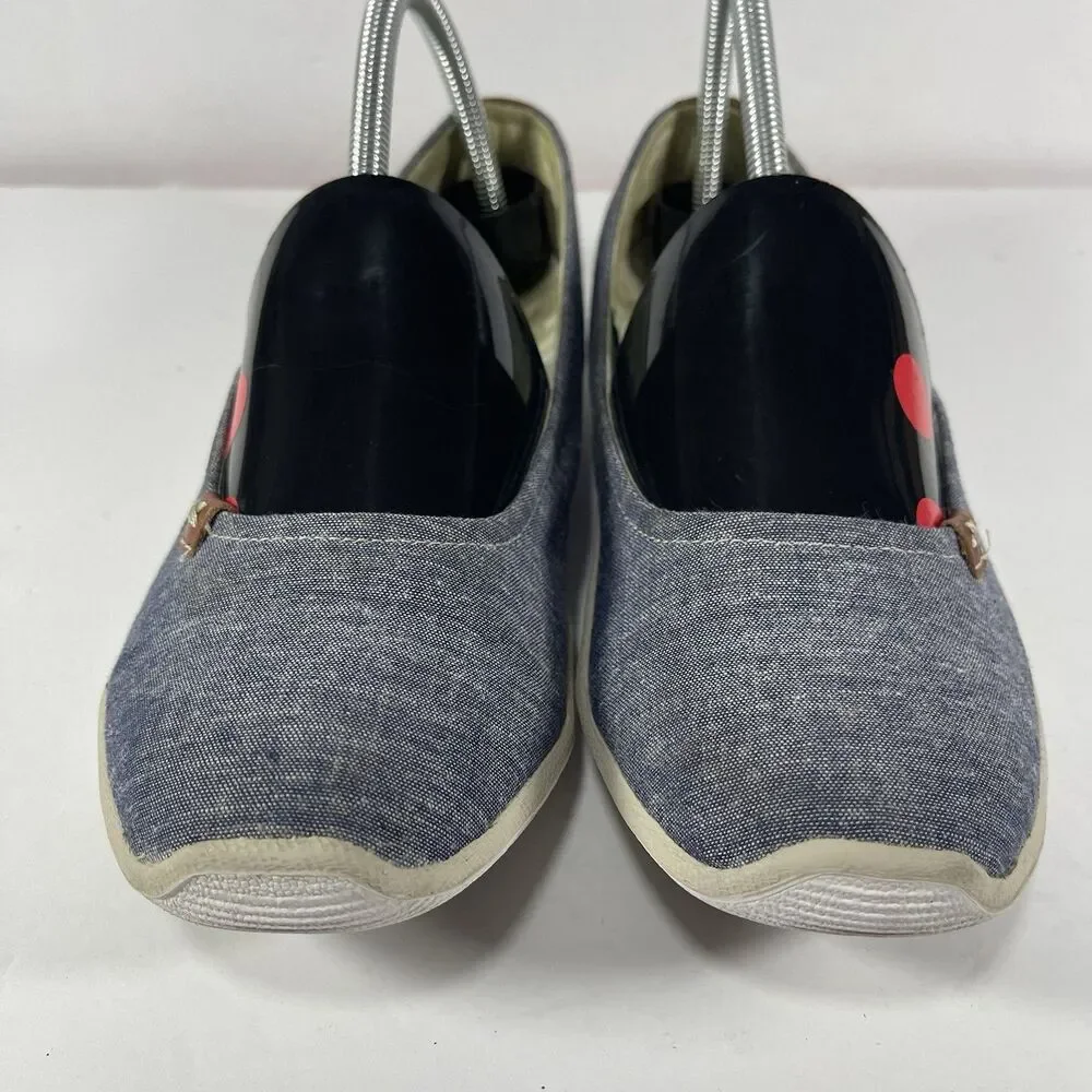 Dr. Scholl's Joliet Women's Slip-On Shoes - Blue Denim/Fabric - Size 9.5M